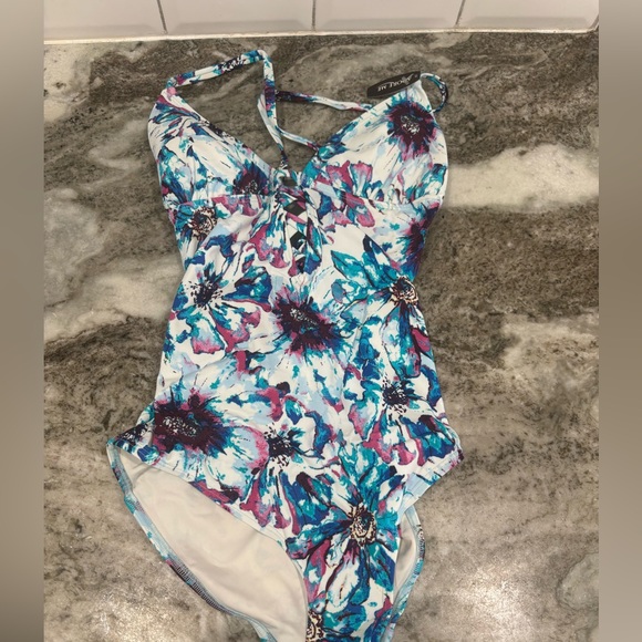 ADORE ME Womens Multi Color
Floral ,Swimwear Size:S blue pink and white - Picture 1 of 8